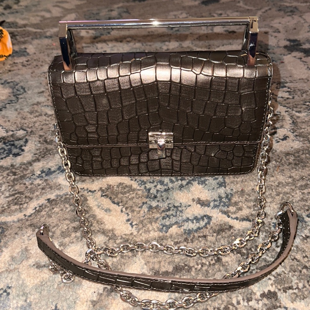 NWOT Botkier Lennox Croco Gunmetal Crossbody